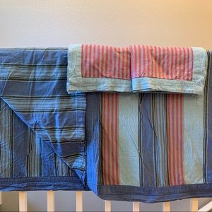 Anthropologie Full size cotton duvet and 2 shams